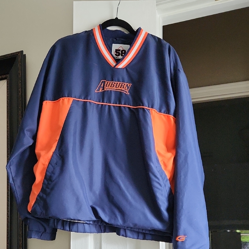 Auburn Men's Blue and Orange Lightweight Jacket